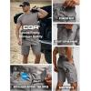 imageCQR Mens Flex Casual Cargo Shorts Lightweight Water Resistant Golf Shorts Stretch Tactical Work Shorts with MultiPocketTac Stone