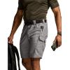 imageCQR Mens Flex Casual Cargo Shorts Lightweight Water Resistant Golf Shorts Stretch Tactical Work Shorts with MultiPocketTac Stone