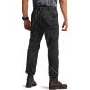 imageCQR Mens Flex Lightweight Joggers Elastic Waist Drawstring Casual Pants Tapered Fit Water Resistant Outdoor Cargo PantsAsset Black