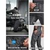 imageCQR Mens Flex Lightweight Joggers Elastic Waist Drawstring Casual Pants Tapered Fit Water Resistant Outdoor Cargo PantsAsset Charcoal