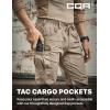imageCQR Mens Flex Lightweight Joggers Elastic Waist Drawstring Casual Pants Tapered Fit Water Resistant Outdoor Cargo PantsSquad Alamo Khaki