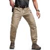 imageCQR Mens Flex Lightweight Joggers Elastic Waist Drawstring Casual Pants Tapered Fit Water Resistant Outdoor Cargo PantsSquad Alamo Khaki