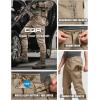imageCQR Mens Flex Lightweight Joggers Elastic Waist Drawstring Casual Pants Tapered Fit Water Resistant Outdoor Cargo PantsSquad Alamo Khaki