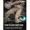 imageCQR Mens Flex Lightweight Joggers Elastic Waist Drawstring Casual Pants Tapered Fit Water Resistant Outdoor Cargo PantsSquad Alamo Khaki
