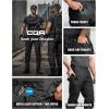 imageCQR Mens Flex Lightweight Joggers Elastic Waist Drawstring Casual Pants Tapered Fit Water Resistant Outdoor Cargo PantsSquad Black