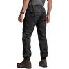 imageCQR Mens Flex Lightweight Joggers Elastic Waist Drawstring Casual Pants Tapered Fit Water Resistant Outdoor Cargo PantsSquad Black