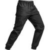 imageCQR Mens Flex Lightweight Joggers Elastic Waist Drawstring Casual Pants Tapered Fit Water Resistant Outdoor Cargo PantsSquad Black