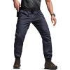imageCQR Mens Flex Lightweight Joggers Elastic Waist Drawstring Casual Pants Tapered Fit Water Resistant Outdoor Cargo PantsSquad Operator Navy