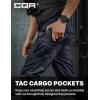 imageCQR Mens Flex Lightweight Joggers Elastic Waist Drawstring Casual Pants Tapered Fit Water Resistant Outdoor Cargo PantsSquad Operator Navy