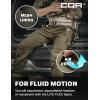 imageCQR Mens Flex Lightweight Joggers Elastic Waist Drawstring Casual Pants Tapered Fit Water Resistant Outdoor Cargo PantsSquad Soil Green