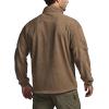 imageCQR Mens FullZip Tactical Jacket Soft Warm Military Winter Fleece Jackets Outdoor Coats with Zipper PocketsGrid Flex Coyote