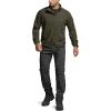 imageCQR Mens FullZip Tactical Jacket Soft Warm Military Winter Fleece Jackets Outdoor Coats with Zipper PocketsGuardian Army Green
