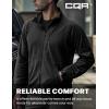 imageCQR Mens FullZip Tactical Jacket Soft Warm Military Winter Fleece Jackets Outdoor Coats with Zipper PocketsGuardian Black