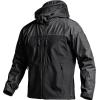 imageCQR Mens Hooded Tactical Softshell Jacket Water Resistant Fleece Lined Hoodie Winter Outdoor Hunting Hiking Rain WindModern Black