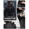 imageCQR Mens Hooded Tactical Softshell Jacket Water Resistant Fleece Lined Hoodie Winter Outdoor Hunting Hiking Rain WindModern Black