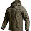 imageCQR Mens Hooded Tactical Softshell Jacket Water Resistant Fleece Lined Hoodie Winter Outdoor Hunting Hiking Rain WindModern Soil Green
