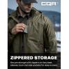 imageCQR Mens Hooded Tactical Softshell Jacket Water Resistant Fleece Lined Hoodie Winter Outdoor Hunting Hiking Rain WindModern Soil Green