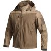 imageCQR Mens Hooded Tactical Softshell Jacket Water Resistant Fleece Lined Hoodie Winter Outdoor Hunting Hiking Rain WindOperator X Pro Coyote