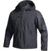 imageCQR Mens Hooded Tactical Softshell Jacket Water Resistant Fleece Lined Hoodie Winter Outdoor Hunting Hiking Rain WindOperator X Pro Dark Grey