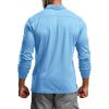 imageCQR Mens Polo Shirt Long Sleeve Tactical Shirts Outdoor UPF 50 Pique Shirt Dry Fit Lightweight Golf ShirtsFrost Essential Long Aero Blue