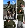imageCQR Mens Polo Shirt Long Sleeve Tactical Shirts Outdoor UPF 50 Pique Shirt Dry Fit Lightweight Golf ShirtsFrost Essential Long Army Green