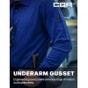 imageCQR Mens Polo Shirt Long Sleeve Tactical Shirts Outdoor UPF 50 Pique Shirt Dry Fit Lightweight Golf ShirtsFrost Essential Long Cobalt Blue