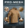 imageCQR Mens Polo Shirt Long Sleeve Tactical Shirts Outdoor UPF 50 Pique Shirt Dry Fit Lightweight Golf ShirtsFrost Essential Long Coyote