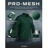 imageCQR Mens Polo Shirt Long Sleeve Tactical Shirts Outdoor UPF 50 Pique Shirt Dry Fit Lightweight Golf ShirtsFrost Essential Long Dark Green