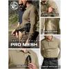 imageCQR Mens Polo Shirt Long Sleeve Tactical Shirts Outdoor UPF 50 Pique Shirt Dry Fit Lightweight Golf ShirtsFrost Essential Long Khaki