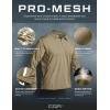 imageCQR Mens Polo Shirt Long Sleeve Tactical Shirts Outdoor UPF 50 Pique Shirt Dry Fit Lightweight Golf ShirtsFrost Essential Long Khaki