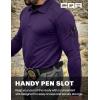 imageCQR Mens Polo Shirt Long Sleeve Tactical Shirts Outdoor UPF 50 Pique Shirt Dry Fit Lightweight Golf ShirtsFrost Essential Long Purple
