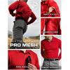imageCQR Mens Polo Shirt Long Sleeve Tactical Shirts Outdoor UPF 50 Pique Shirt Dry Fit Lightweight Golf ShirtsFrost Essential Long Red