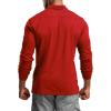 imageCQR Mens Polo Shirt Long Sleeve Tactical Shirts Outdoor UPF 50 Pique Shirt Dry Fit Lightweight Golf ShirtsFrost Essential Long Red