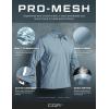 imageCQR Mens Polo Shirt Long Sleeve Tactical Shirts Outdoor UPF 50 Pique Shirt Dry Fit Lightweight Golf ShirtsFrost Essential Long Stone Blue