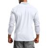 imageCQR Mens Polo Shirt Long Sleeve Tactical Shirts Outdoor UPF 50 Pique Shirt Dry Fit Lightweight Golf ShirtsFrost Essential Long White