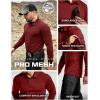 imageCQR Mens Polo Shirt Long Sleeve Tactical Shirts Outdoor UPF 50 Pique Shirt Dry Fit Lightweight Golf ShirtsFrost Essential Long Wine