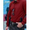 imageCQR Mens Polo Shirt Long Sleeve Tactical Shirts Outdoor UPF 50 Pique Shirt Dry Fit Lightweight Golf ShirtsFrost Essential Long Wine