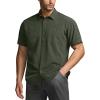 imageCQR Mens Short Sleeve Tactical Shirts UPF 50 Ripstop Military Work Shirts Breathable Button Down Outdoor Hiking ShirtSupervisor Olive Green