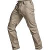 imageCQR Mens Utility Flex Cargo Pants ClassicFit Casual Stretch Work Pants Water Resistant Lightweight Tactical Hiking PantsNegotiator Alamo Khaki