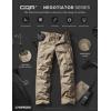 imageCQR Mens Utility Flex Cargo Pants ClassicFit Casual Stretch Work Pants Water Resistant Lightweight Tactical Hiking PantsNegotiator Alamo Khaki
