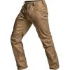 imageCQR Mens Utility Flex Cargo Pants ClassicFit Casual Stretch Work Pants Water Resistant Lightweight Tactical Hiking PantsNegotiator Cougar