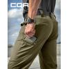 imageCQR Mens Utility Flex Cargo Pants ClassicFit Casual Stretch Work Pants Water Resistant Lightweight Tactical Hiking PantsNegotiator Soil Green