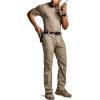 imageCQR Mens Utility Flex Cargo Pants ClassicFit Casual Stretch Work Pants Water Resistant Lightweight Tactical Hiking PantsSentinel Alamo Khaki
