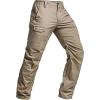 imageCQR Mens Utility Flex Cargo Pants ClassicFit Casual Stretch Work Pants Water Resistant Lightweight Tactical Hiking PantsSentinel Alamo Khaki