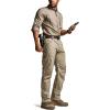 imageCQR Mens Utility Flex Cargo Pants ClassicFit Casual Stretch Work Pants Water Resistant Lightweight Tactical Hiking PantsTac Alamo Khaki