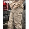 imageCQR Mens Utility Flex Cargo Pants ClassicFit Casual Stretch Work Pants Water Resistant Lightweight Tactical Hiking PantsTac Alamo Khaki