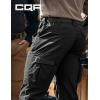 imageCQR Mens Utility Flex Cargo Pants ClassicFit Casual Stretch Work Pants Water Resistant Lightweight Tactical Hiking PantsTac Black