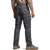 imageCQR Mens Utility Flex Cargo Pants ClassicFit Casual Stretch Work Pants Water Resistant Lightweight Tactical Hiking PantsTac Charcoal