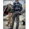 imageCQR Mens Utility Flex Cargo Pants ClassicFit Casual Stretch Work Pants Water Resistant Lightweight Tactical Hiking PantsTac Charcoal