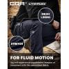 imageCQR Mens Utility Flex Cargo Pants ClassicFit Casual Stretch Work Pants Water Resistant Lightweight Tactical Hiking PantsTac Operator Navy